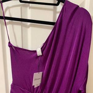 Batwing Sleeve Assimetric Sweater Dress